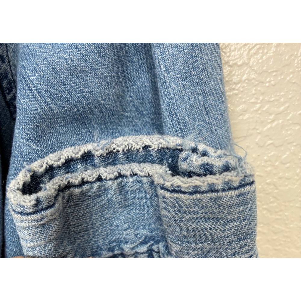 Tommy Hilfiger Womens 2X Denim Button Down Shirt Light Wash Blue Long Sleeve - Picture 5 of 16